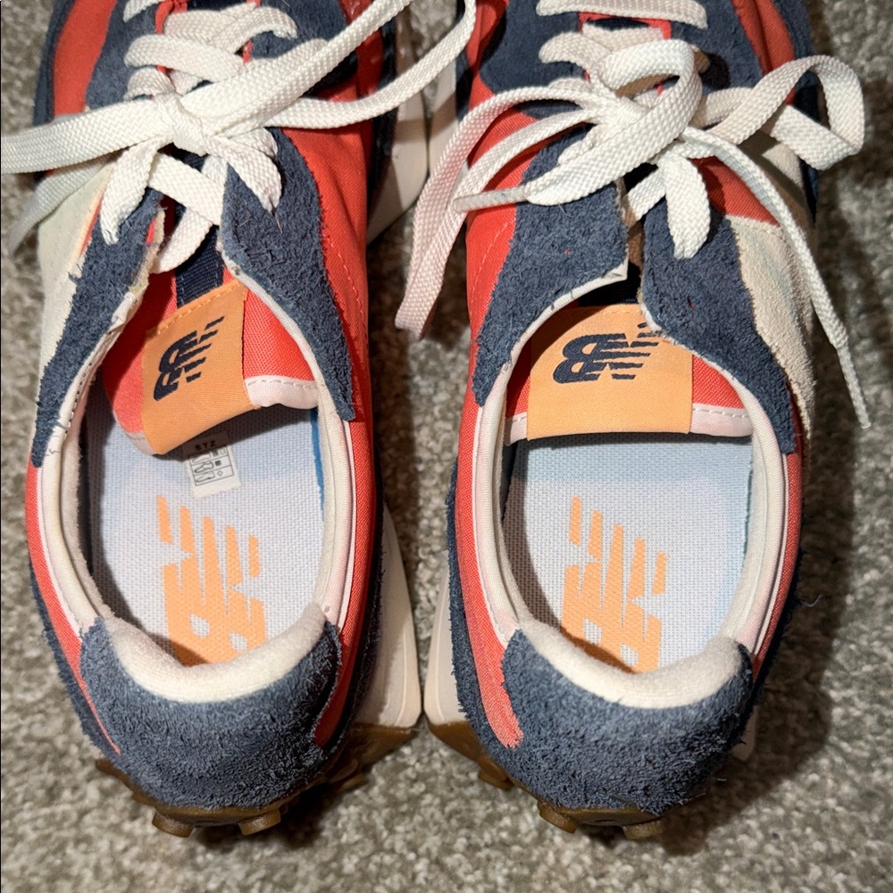 New Balance 327 Women's Blue and Coral Sneakers 9.5 - Picture 4 of 5